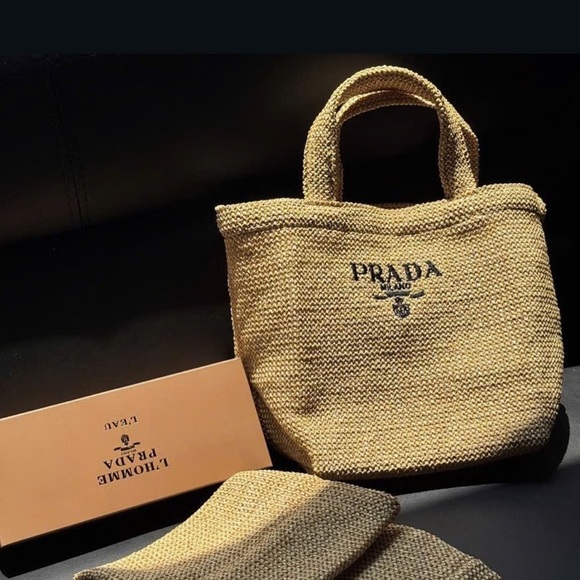 Mini Tote Bag lunch Bag Limited Rattan Beige New in box - Picture 1 of 3